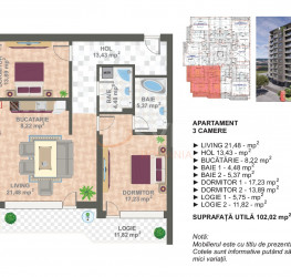 Apartament, 3 camere cu loc parcare exterior inclus Bucuresti/Cotroceni