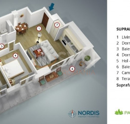 Apartament, 3 camere cu loc parcare exterior inclus Bucuresti/Baneasa