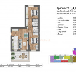 Apartament, 3 camere cu loc parcare subteran inclus Bucuresti/Timpuri Noi