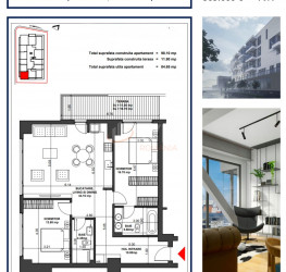 Apartament, 3 camere cu loc parcare subteran inclus Bucuresti/Aviatiei