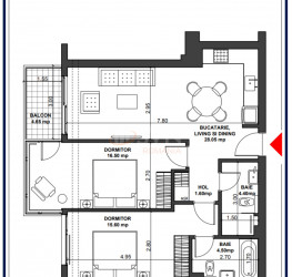 Apartament, 3 camere cu loc parcare subteran inclus Bucuresti/Aviatiei