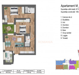 Apartament, 3 camere cu loc parcare subteran inclus Bucuresti/Timpuri Noi