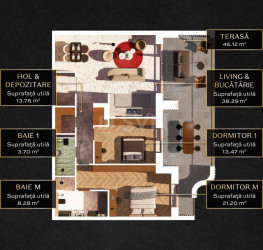 Apartament, 3 camere cu loc parcare subteran inclus Bucuresti/Pipera