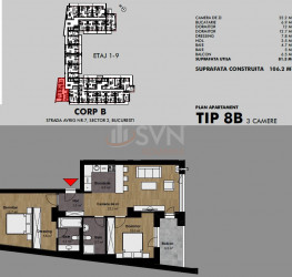 Apartament, 3 camere in AVRIG PARK RESIDENCE Bucuresti/Bucur Obor