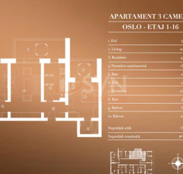 Apartament, 3 camere in City Point 2 Bucuresti/Aviatiei