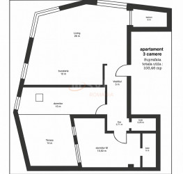 Apartament, 3 rooms, 103.46 mp Bucuresti/Mihai Bravu (s2)