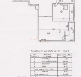 Apartament, 3 rooms, 60.39 mp Bucuresti/Nicolae Grigorescu