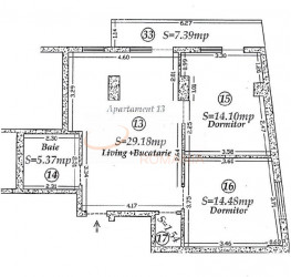 Apartament, 3 rooms, 64.67 mp Bucuresti/Decebal