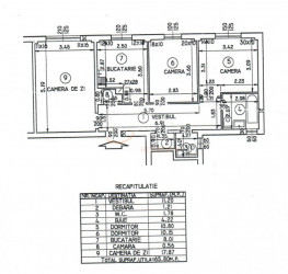 Apartament, 3 rooms, 65.8 mp Bucuresti/Lacul Tei