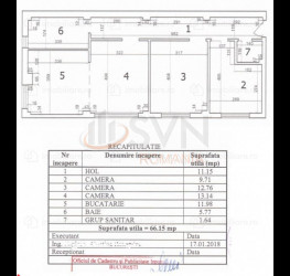 Apartament, 3 rooms, 66 mp Bucuresti/Domenii