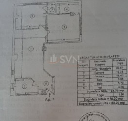 Apartament, 3 rooms, 69 mp Bucuresti/Damaroaia