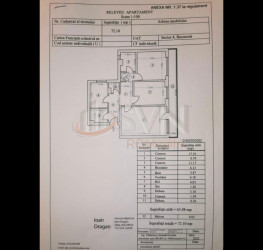 Apartament, 3 rooms, 72.1 mp Bucuresti/Tineretului
