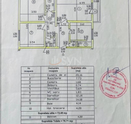 Apartament, 3 rooms, 77 mp Bucuresti/Vitan