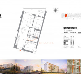 Apartament, 3 rooms in 303 By Radacini Bucuresti/Sisesti