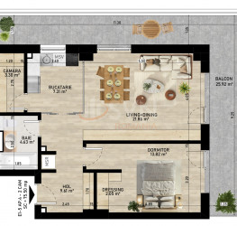 Apartament, 3 rooms in Gemina by the lake Bucuresti/Pipera