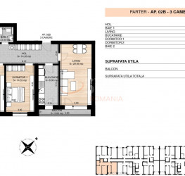 Apartament, 3 rooms in MILUNA RESIDENCE Bucuresti/Pipera