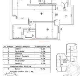 Apartament, 3 rooms with underground parking included Bucuresti/Barbu Vacarescu