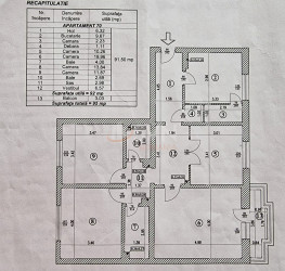 Apartament, 4 camere, 92 mp Bucuresti/Unirii