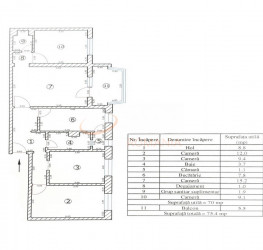 Apartament, 4 camere cu loc parcare exterior inclus Brasov/Centru Civic