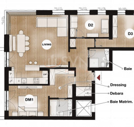 Apartament, 4 camere cu loc parcare exterior inclus Bucuresti/Pipera