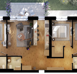 Apartament, 4 camere cu loc parcare exterior inclus Ilfov/Tunari