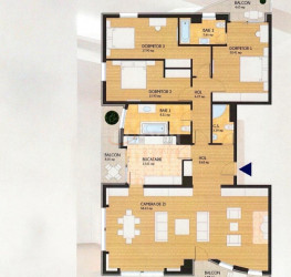 Apartament, 4 camere cu loc parcare subteran inclus Bucuresti/Primaverii