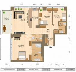 Apartament, 4 camere cu loc parcare subteran inclus Bucuresti/Floreasca