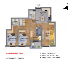 Apartament, 4 camere in My Place North Bucuresti/Pipera