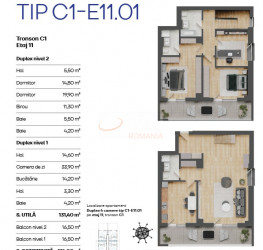 Apartament, 4 camere in The Concord Bucuresti/Pipera