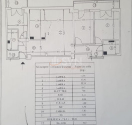 Apartament, 4 rooms, 84.84 mp Bucuresti/Obor